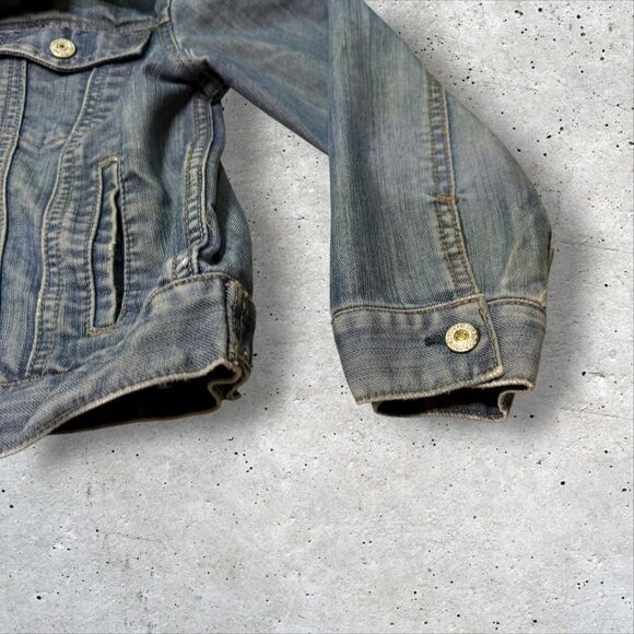Levi’s Kids Denim Trucker Jacket Size 7 Blue Vintage Red Tab - Picture 6 of 10